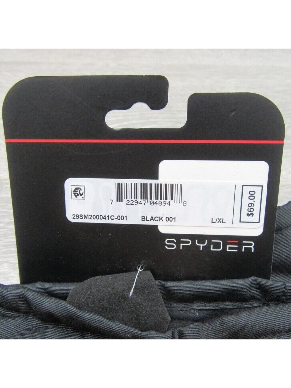 Spyder Insulated Ski Winter Snow Black Red Gloves Men's Size Large / XL NEW - Picture 9 of 11